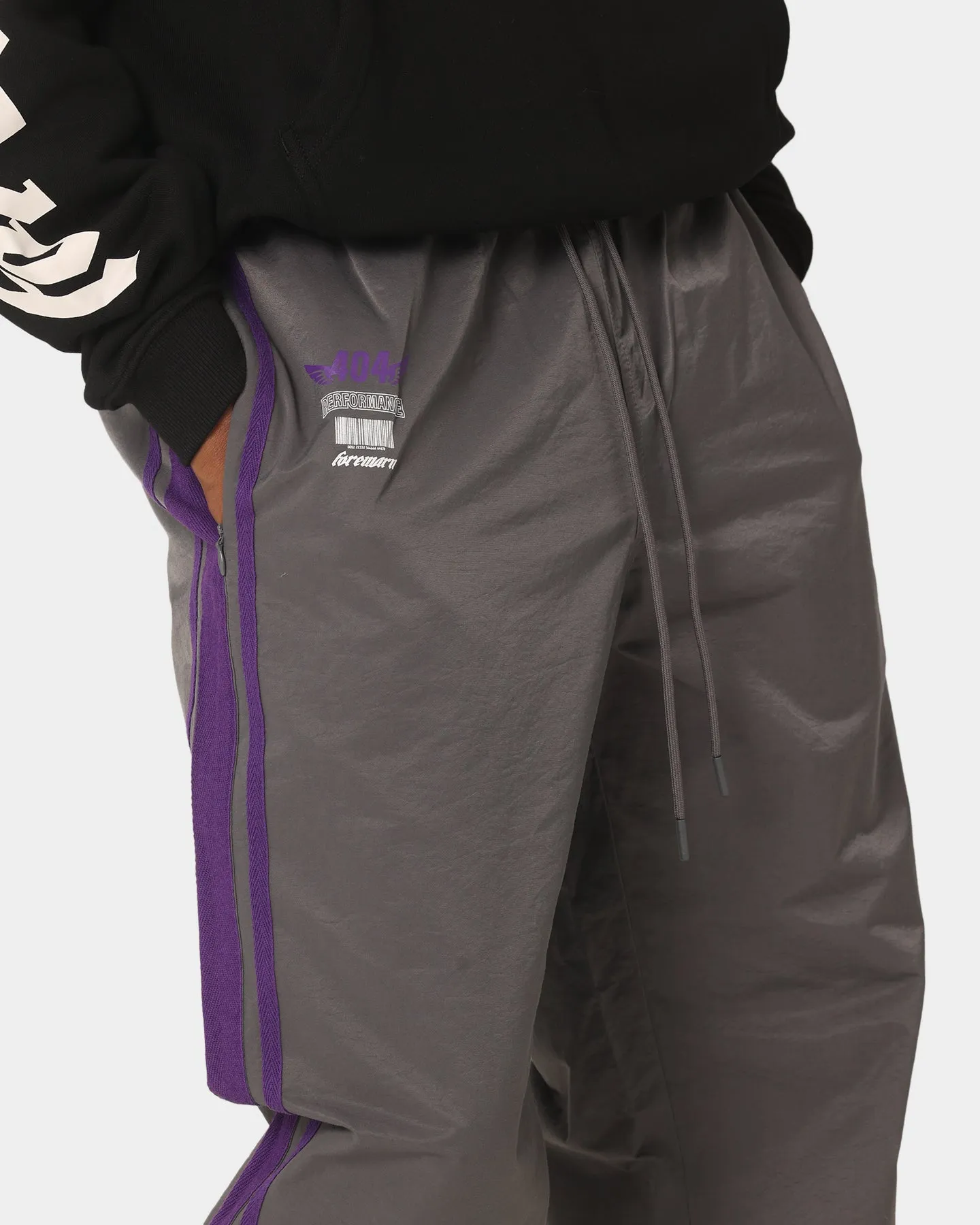 404 Racer Trackpant Charcoal/Purple