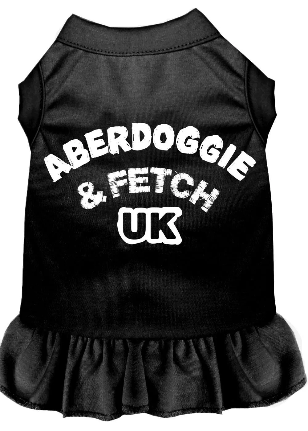 Aberdoggie Uk Screen Print Dress Black Med (12)