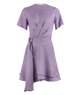 Amanda Short Wrap Dress Lavender