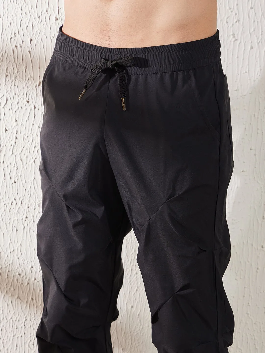 Black Parachute Pleated Trackpants