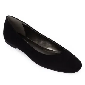 Black Slip On Ballerina Flats