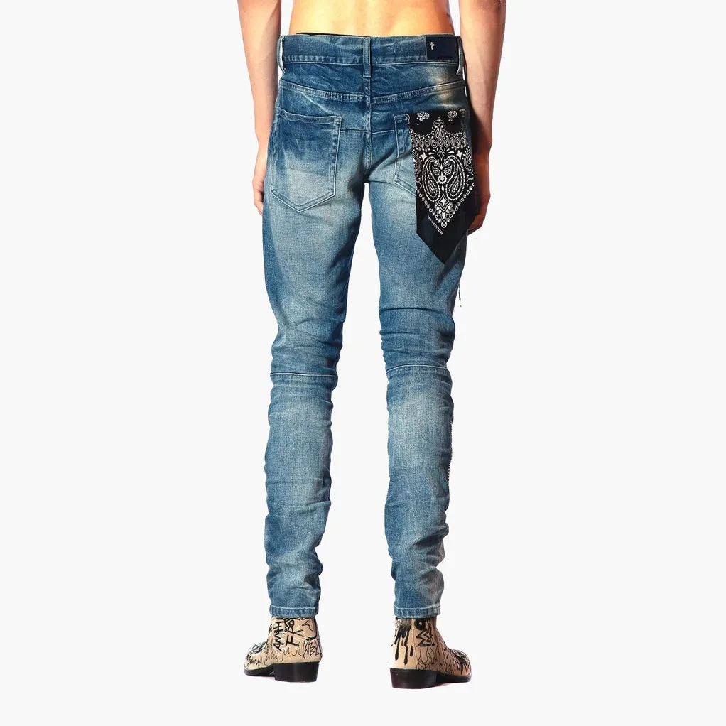 Bleunoir Slim Distressed Jeans - Cordial Blue