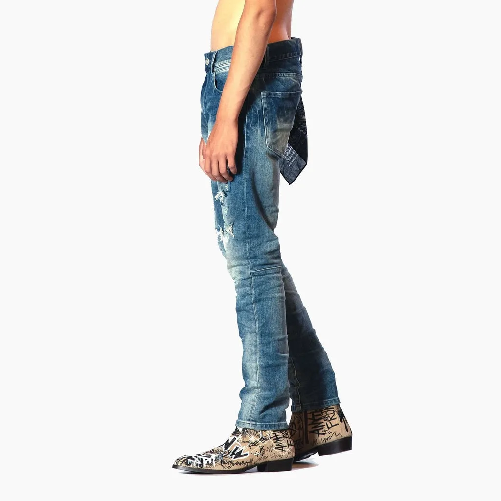 Bleunoir Slim Distressed Jeans - Cordial Blue