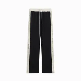 bootcut track pant / black   ivory