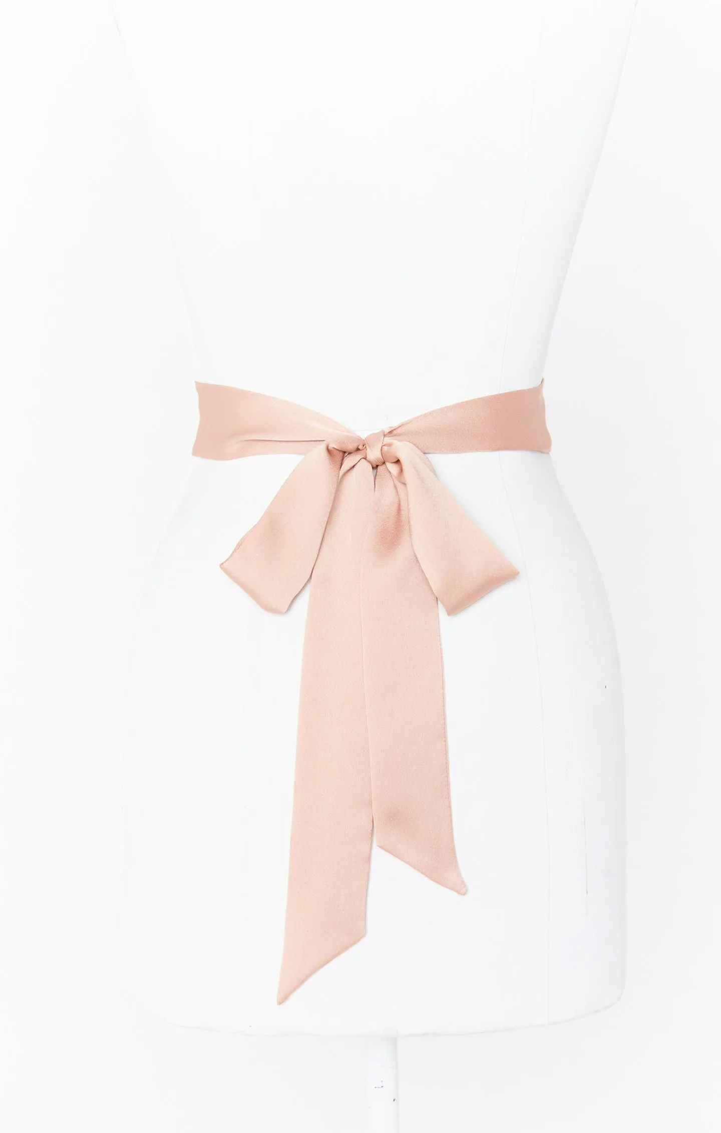 Bridesmaid Sash ~ Rose Gold Luxe Satin