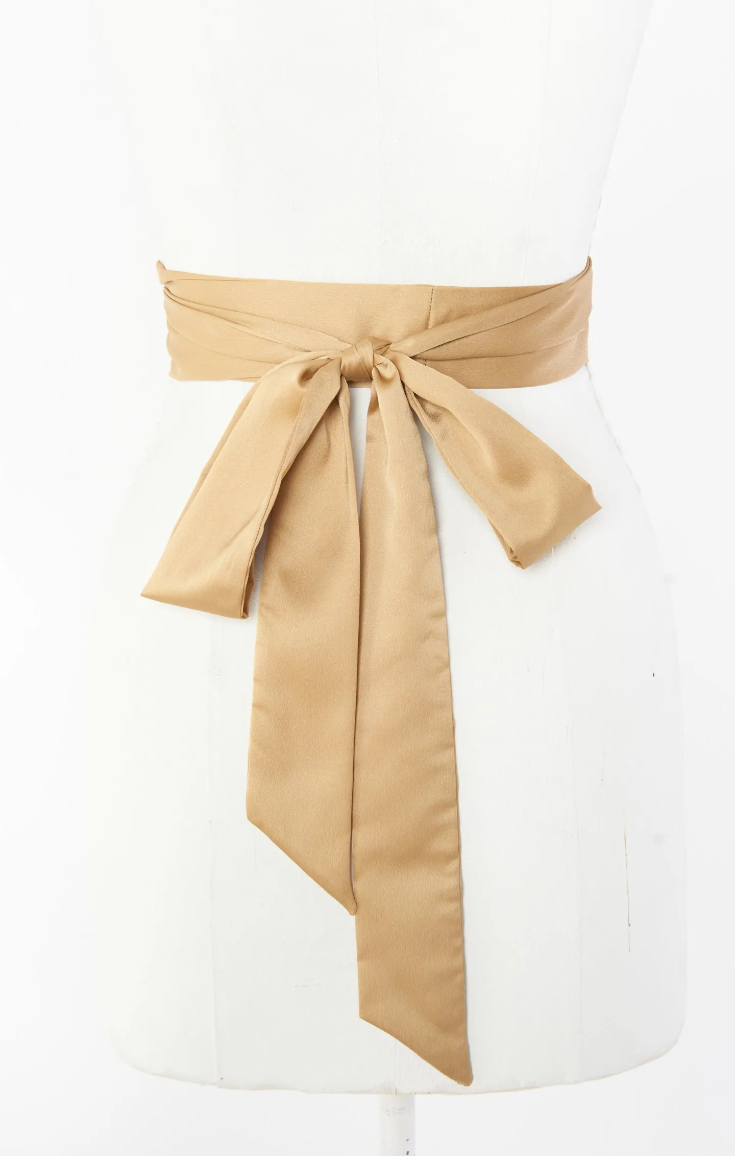 Bridesmaid Sash ~ True Gold Luxe Satin