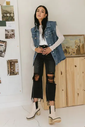 Charlie Distressed Jeans in Black - FINAL SALE