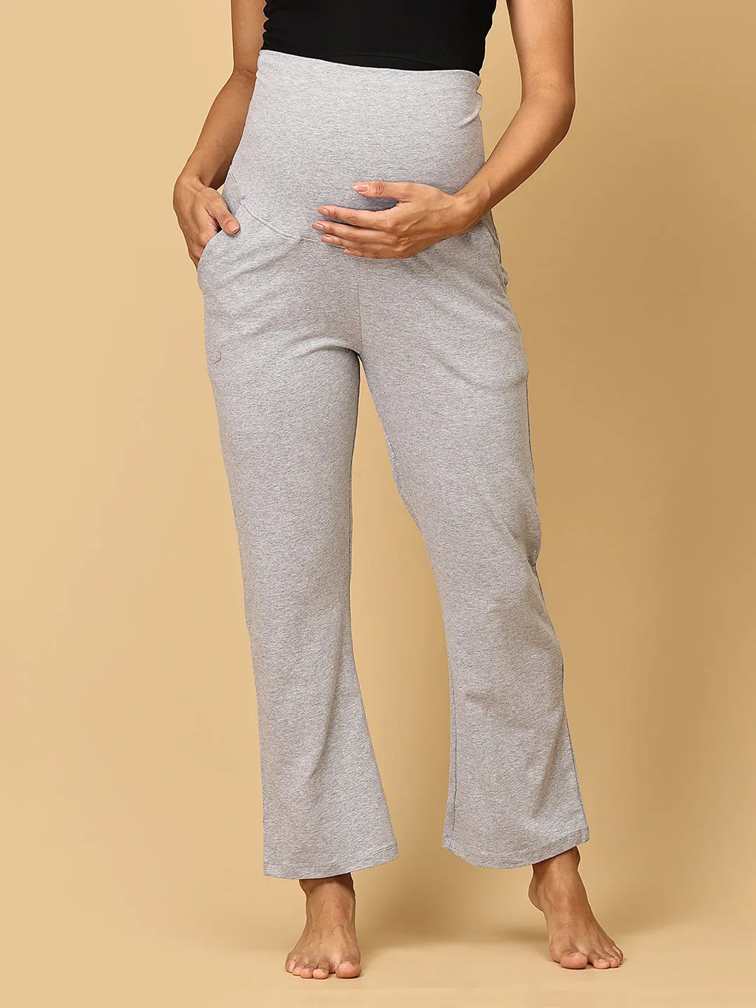 Comfy Maternity Trackpants - Grey