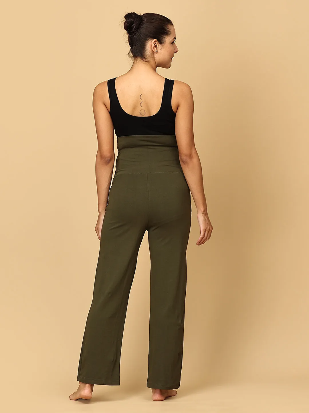 Comfy Maternity Trackpants - Olive