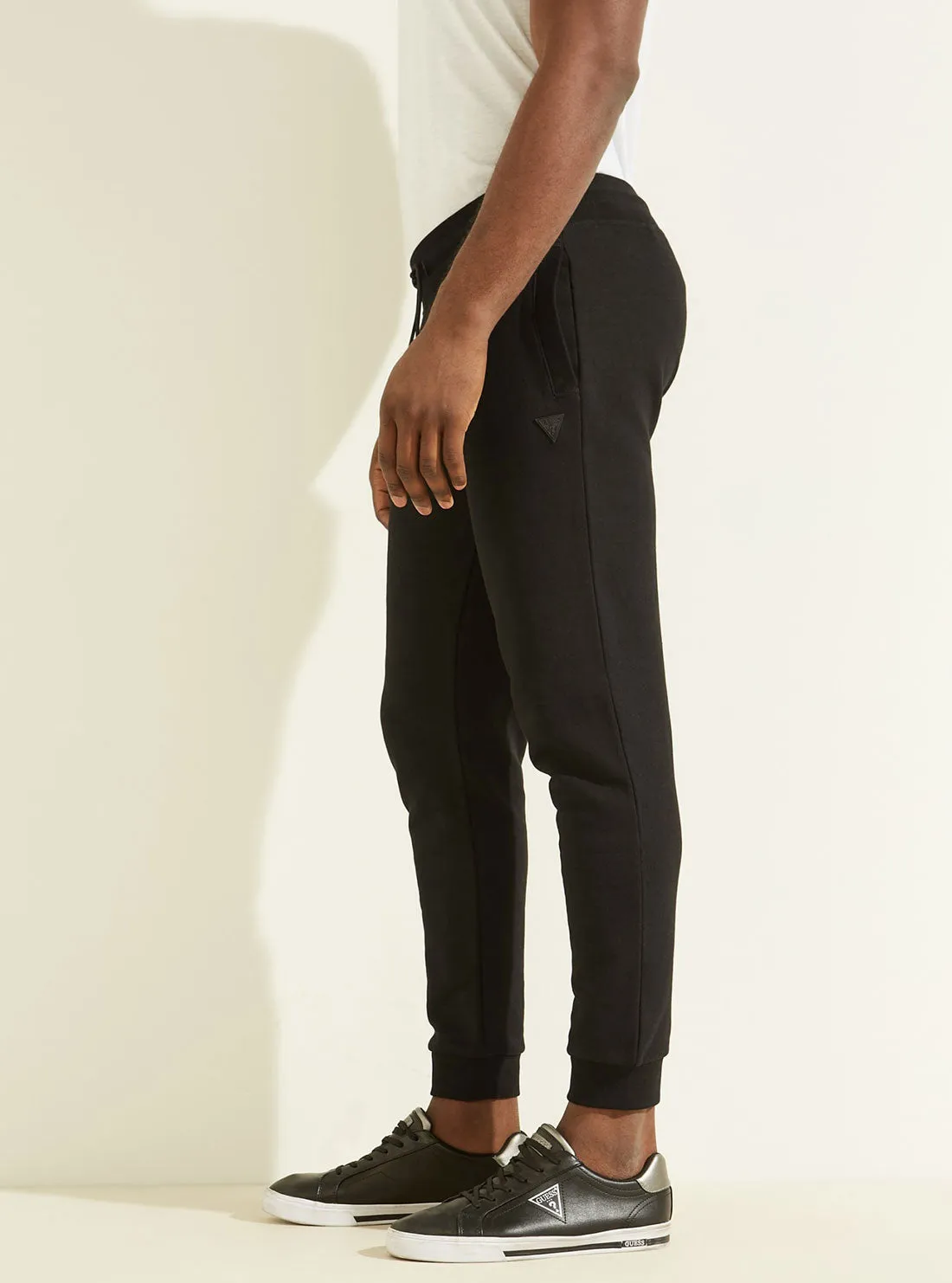 Eco Black Aldwin Active Logo Trackpants