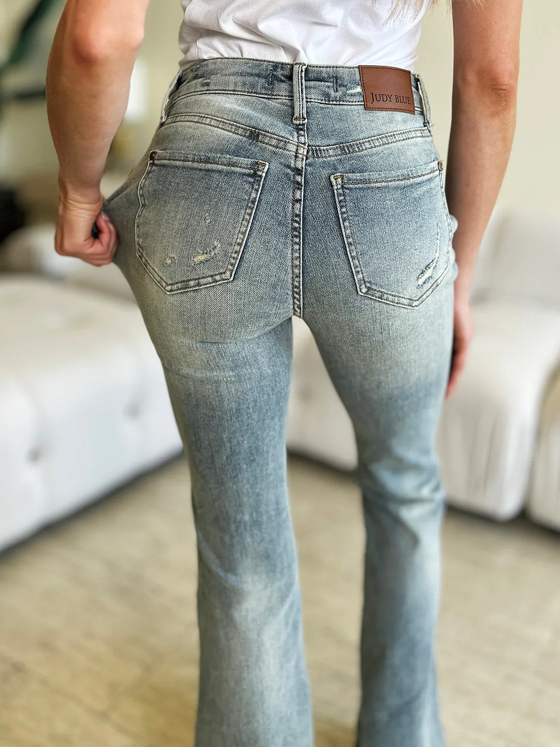 Full Size High Waist Flare Jeans