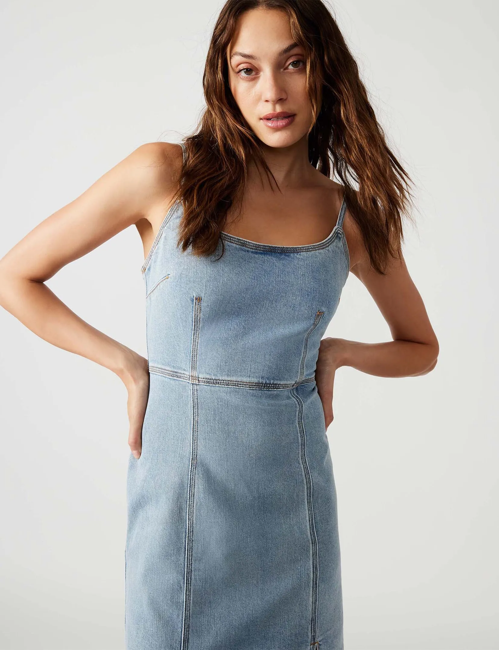 Giselle Dress, Washed Denim