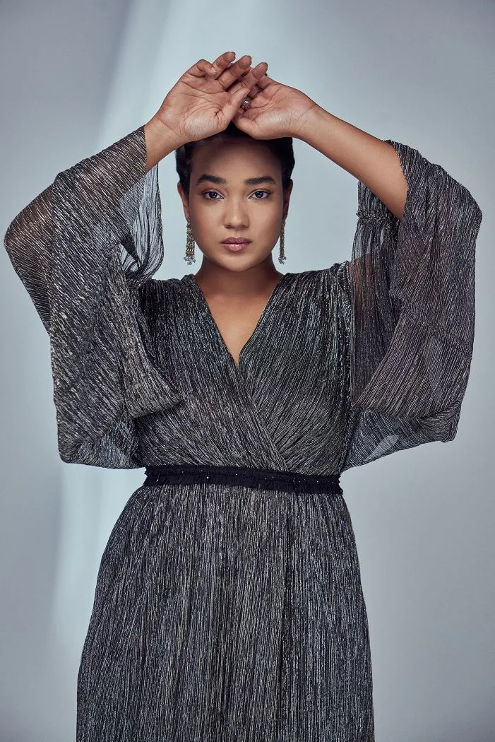 Gunmetal Kimono Dress