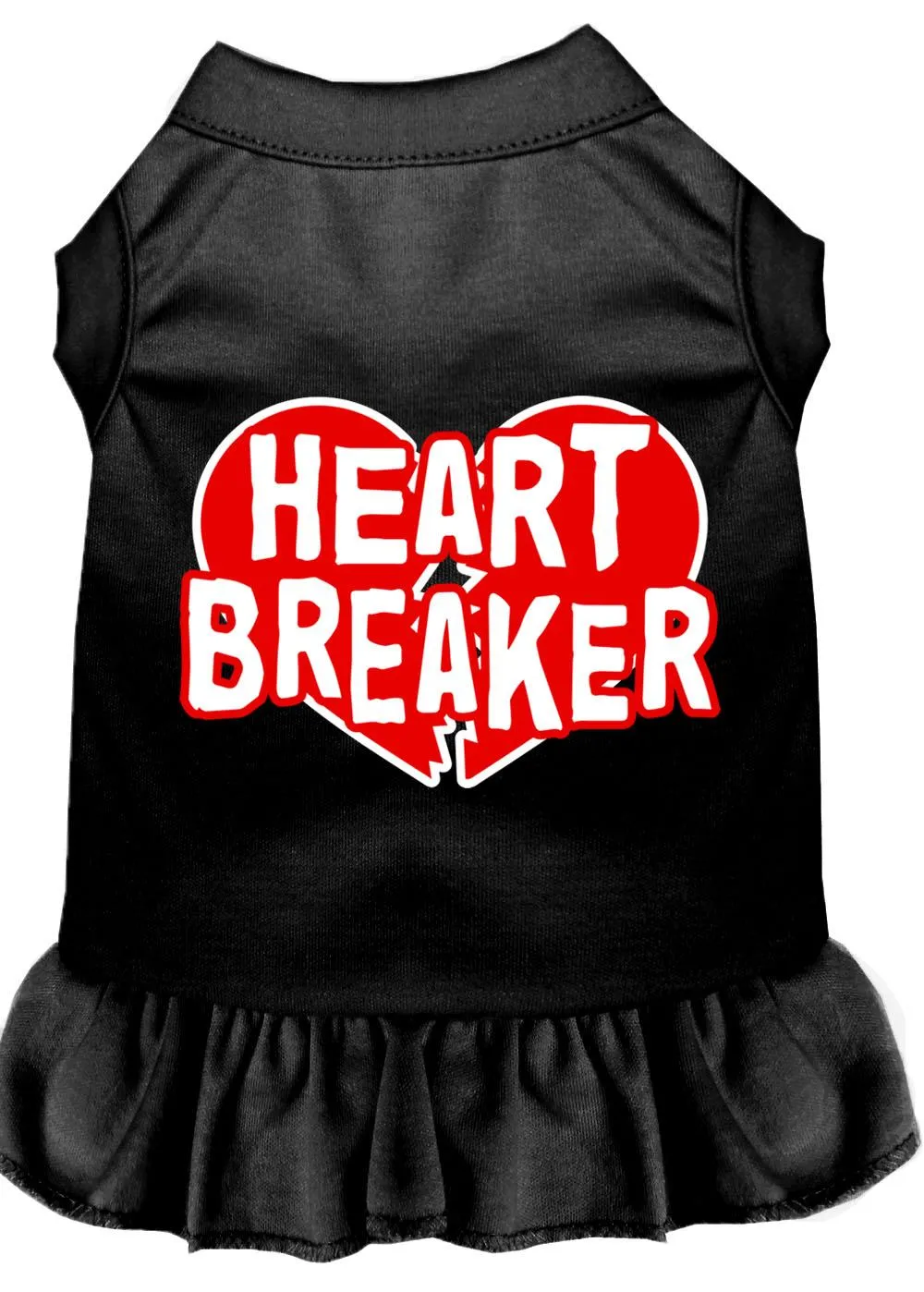 Heart Breaker Screen Print Dress Black Med (12)