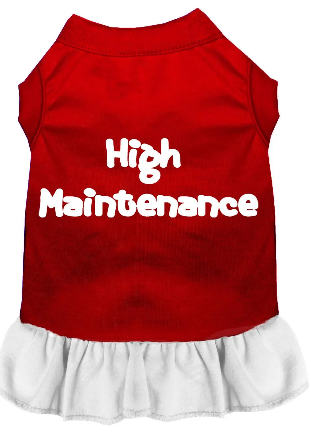 High Maintenance Screen Print Dress Red With White Xs (8)