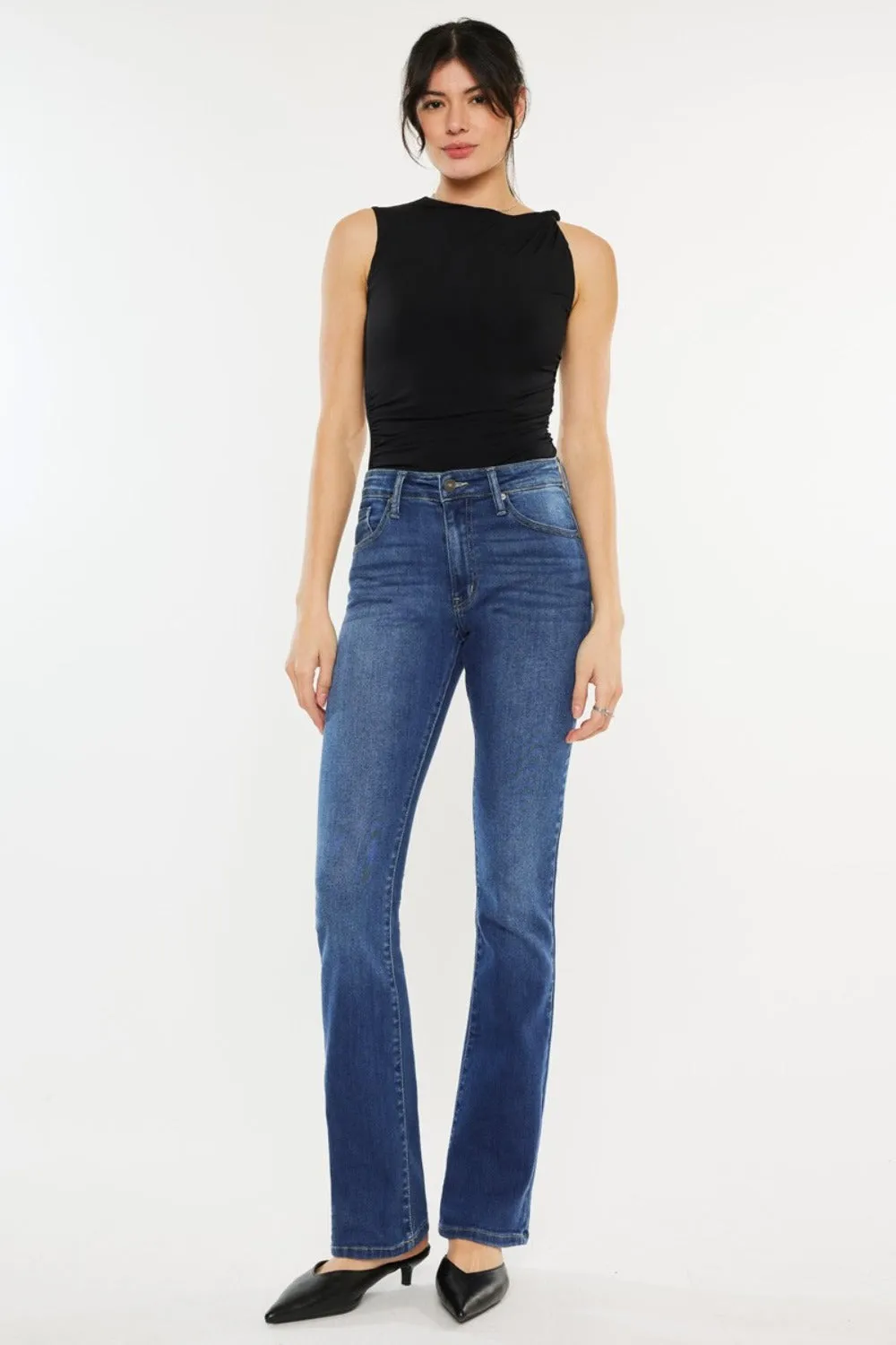 High Rise Slim Bootcut Jeans