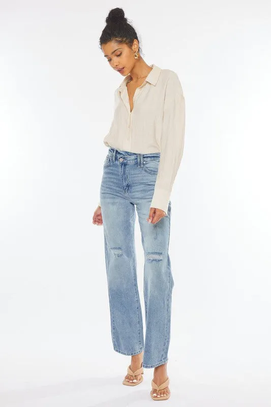 Kan Can 90's Wide Leg Straight Jeans