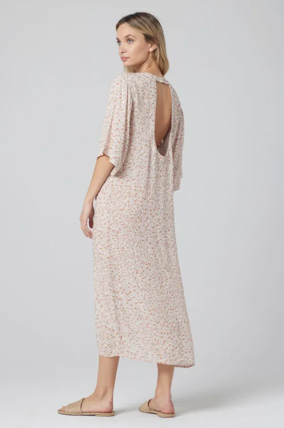 Long Line Spotted Coral Kimono