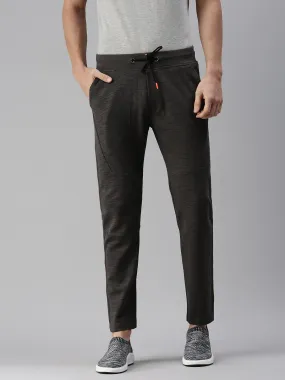 Men Solid Grey Straight Fit Trackpant