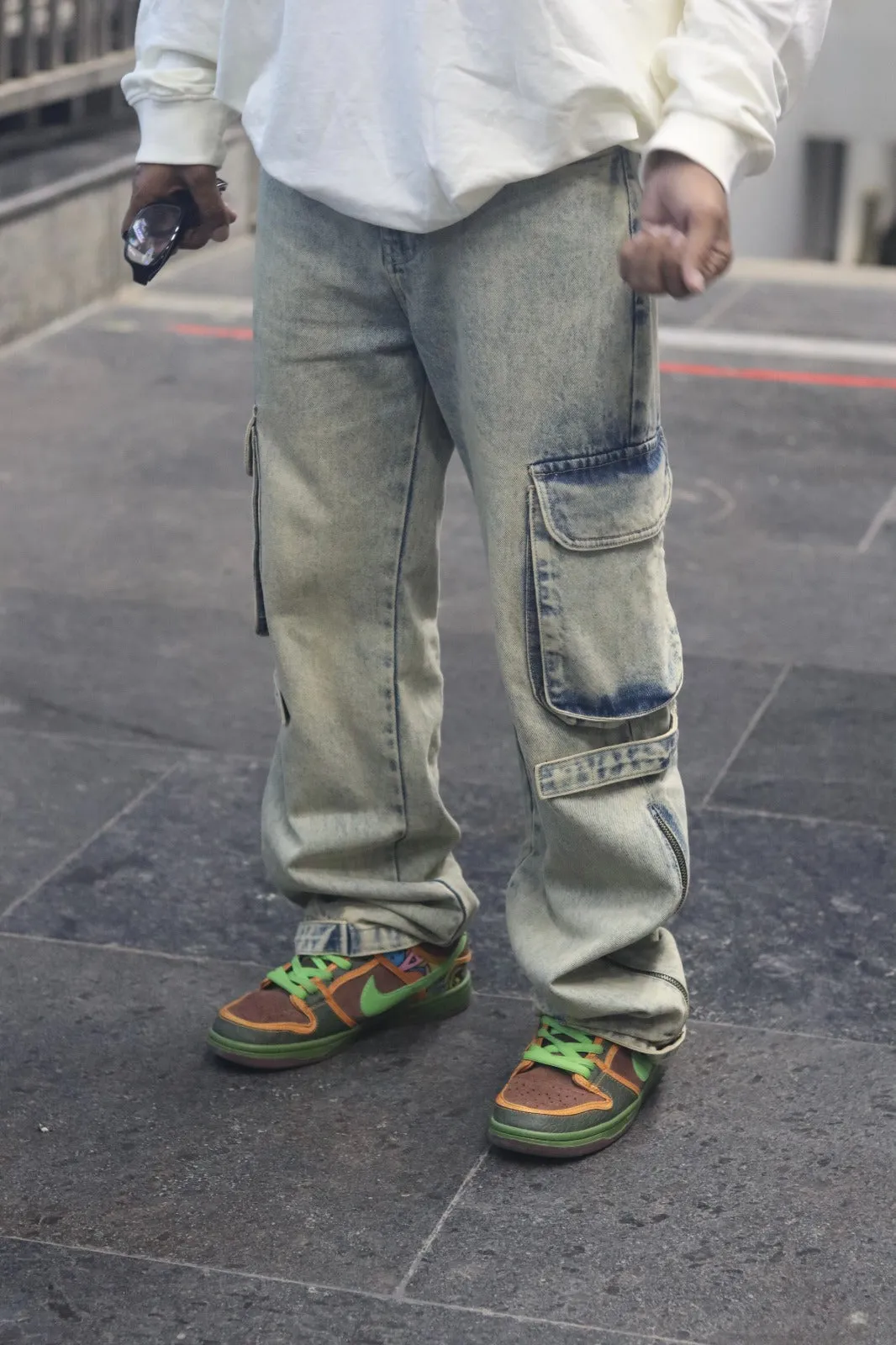 Men's Casual Street Style Distressed Baggy Jeans