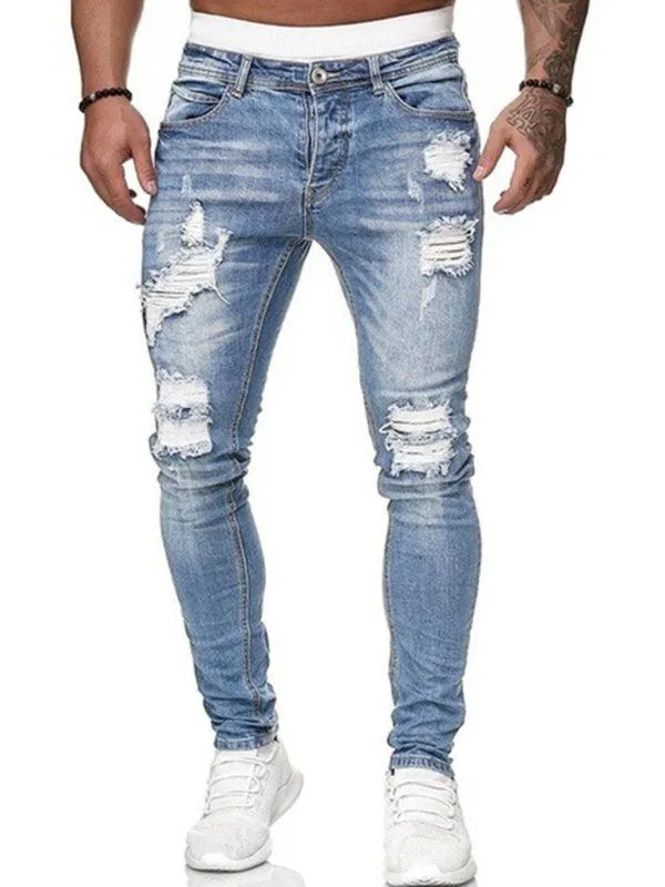 Men's Distressed Skinny Jeans