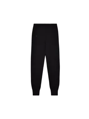 Mens Merino Wool Track Pants—black