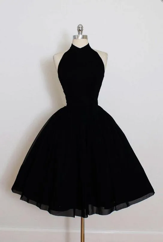 Nice Black Short Formal Prom Dresses,simple Sleeveless Pleated Mini Homecoming Dresses