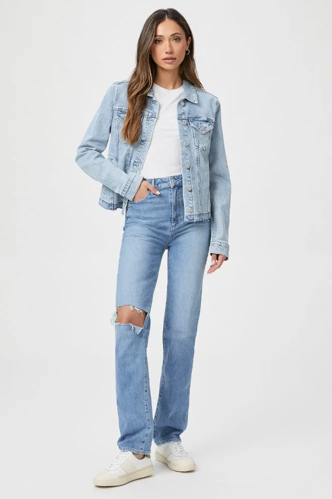 Paige Stella 31" Seamed Beltloops Jean in Azra Destructed