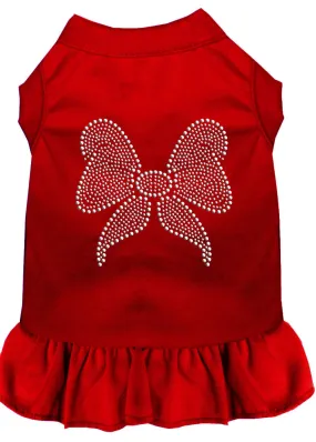 Rhinestone Bow Dress Red Lg (14)