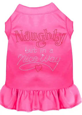 Rhinestone Naughty But In A Nice Way Dress Bright Pink Xs (8)