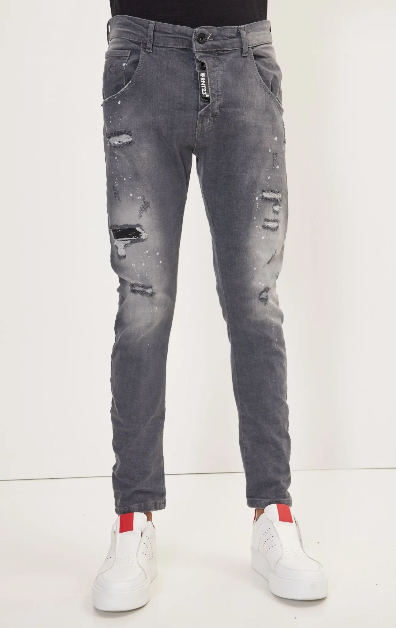 Slim-Fit Casual Jeans - Grey