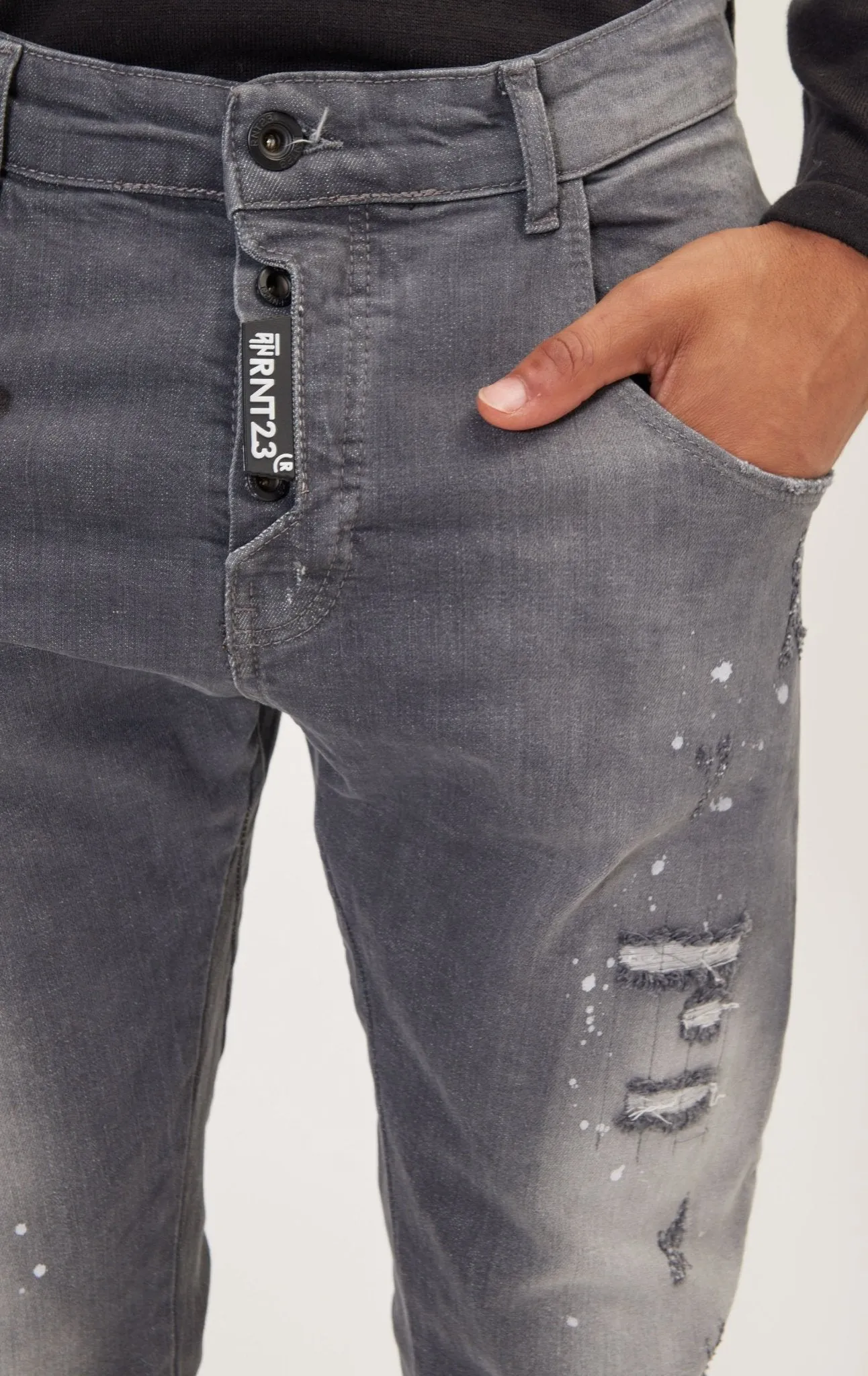 Slim-Fit Casual Jeans - Grey