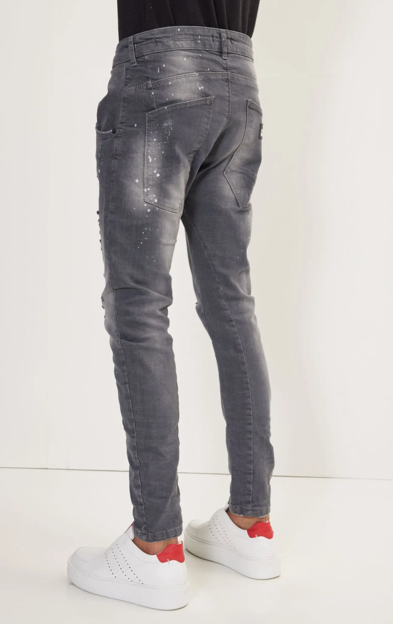 Slim-Fit Casual Jeans - Grey