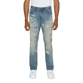 Slim Heavy Distressed Jeans - Lisbon Blue