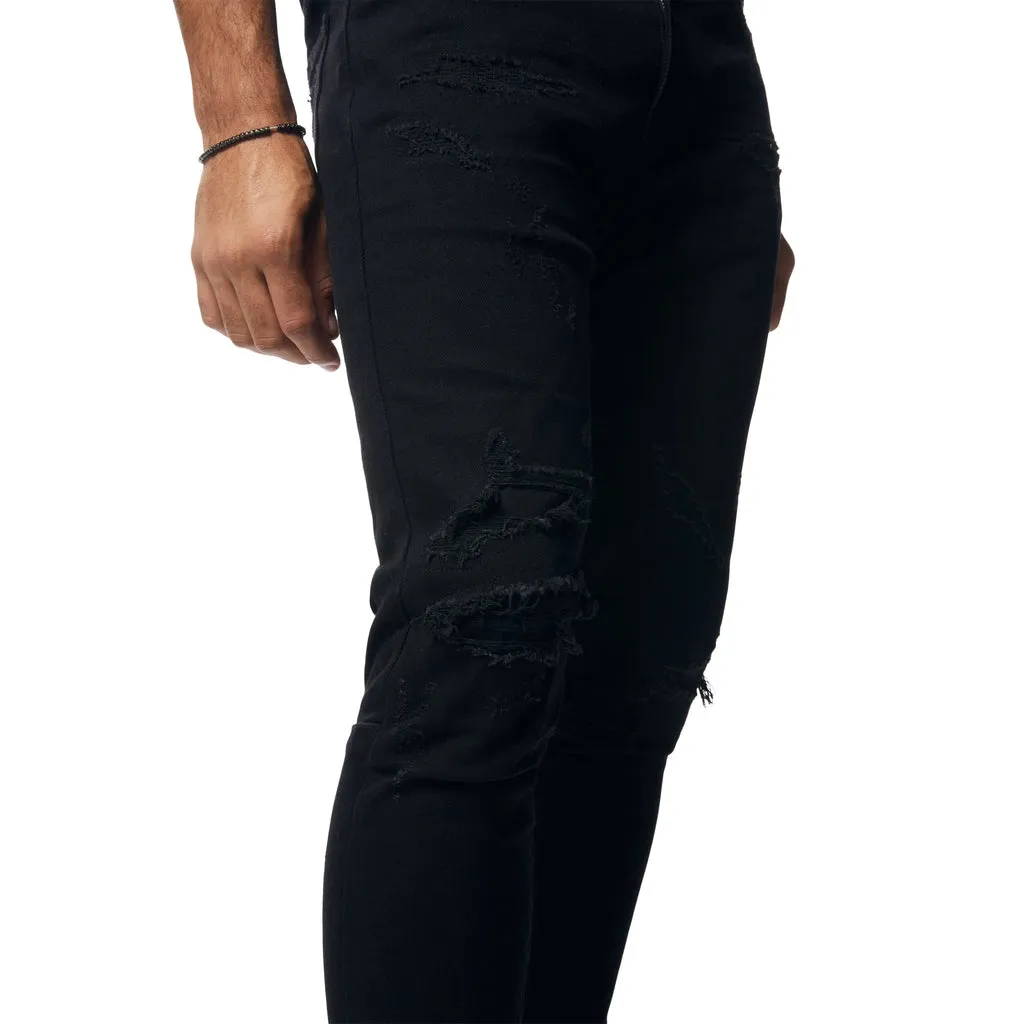 Slim Tapered Vintage Washed Jeans Jeans - Jet Black