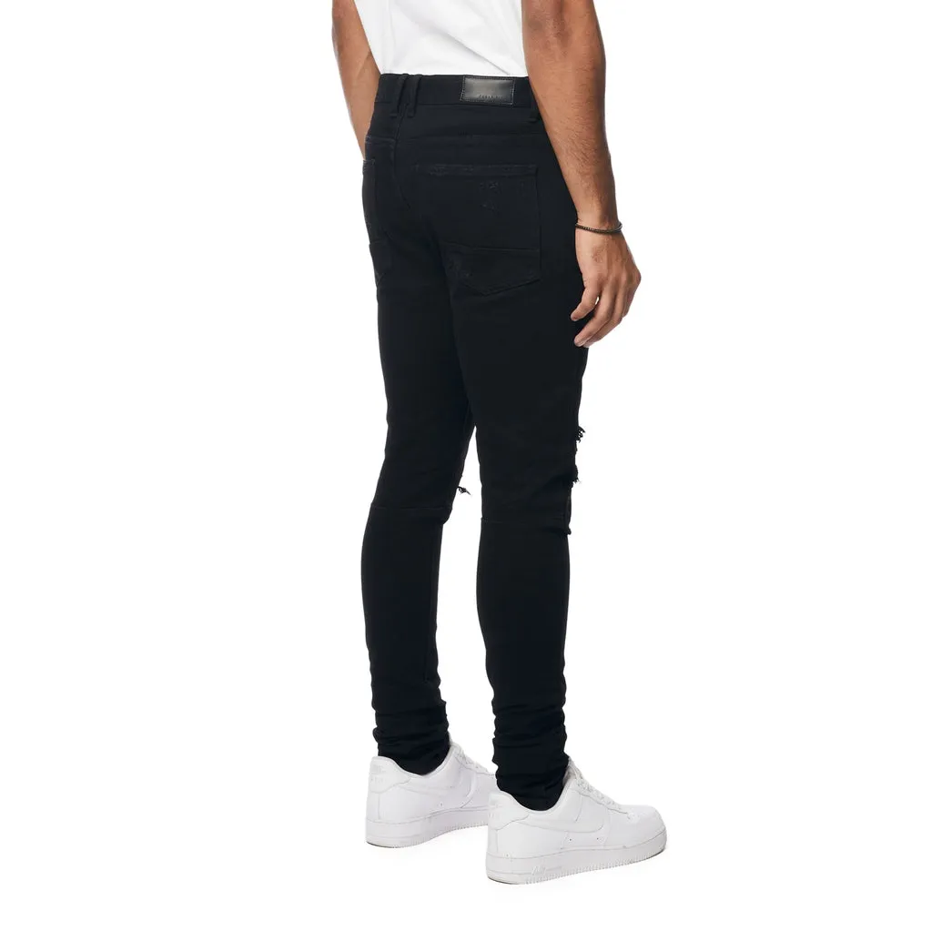 Slim Tapered Vintage Washed Jeans Jeans - Jet Black