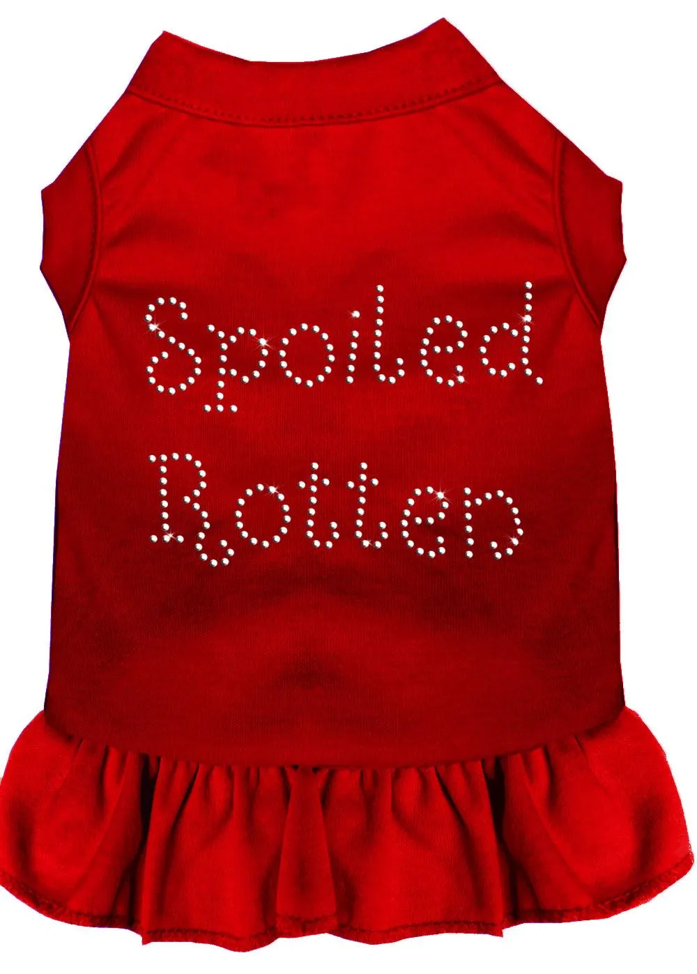 Spoiled Rotten Rhinestone Dress Red Xs (8)