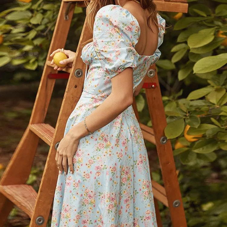 Summer Short Sleeves Floral Dresses