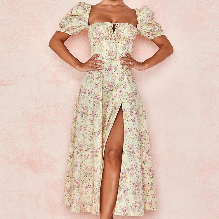 Summer Short Sleeves Floral Dresses