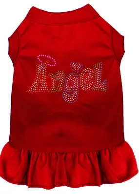 Technicolor Angel Rhinestone Pet Dress Red Med (12)