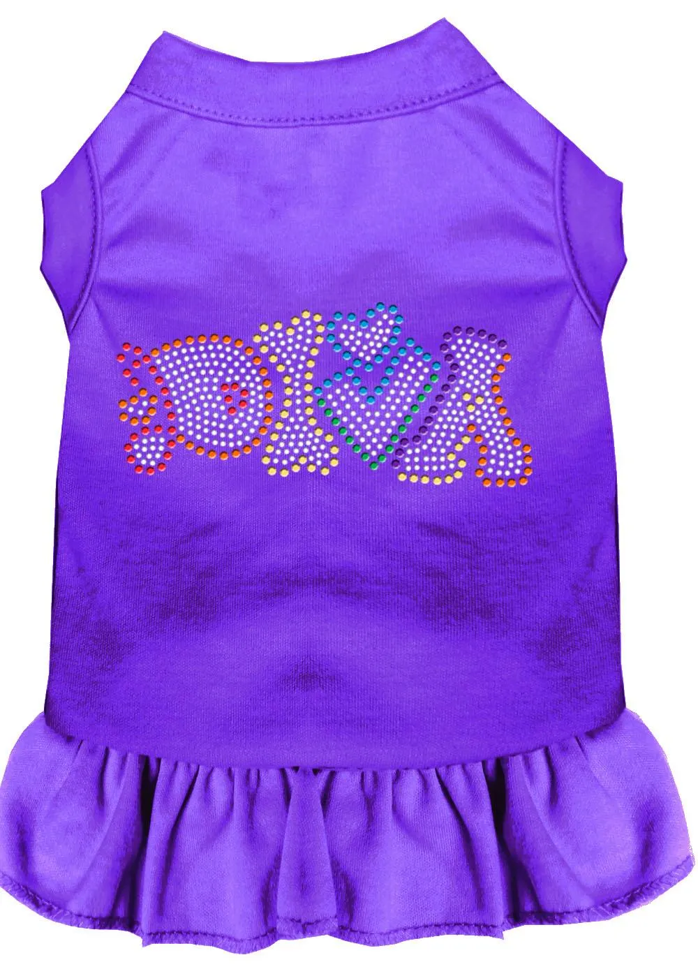 Technicolor Diva Rhinestone Pet Dress Purple Xl (16)