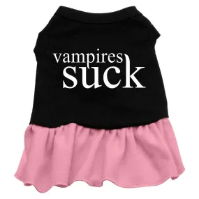 Vampires Suck Screen Print Dress Black with Pink XXL (18)